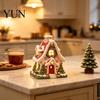 Unique Christmas Gift for Family Snow House Incense Burner, Backflow Holder, Holiday Tabletop Decorations Home Festive Xmas Desktop Figurine