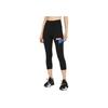 Nike Logo Print Training Three-Quarter Fitness Pants Women bottoms Black CZ9203-011