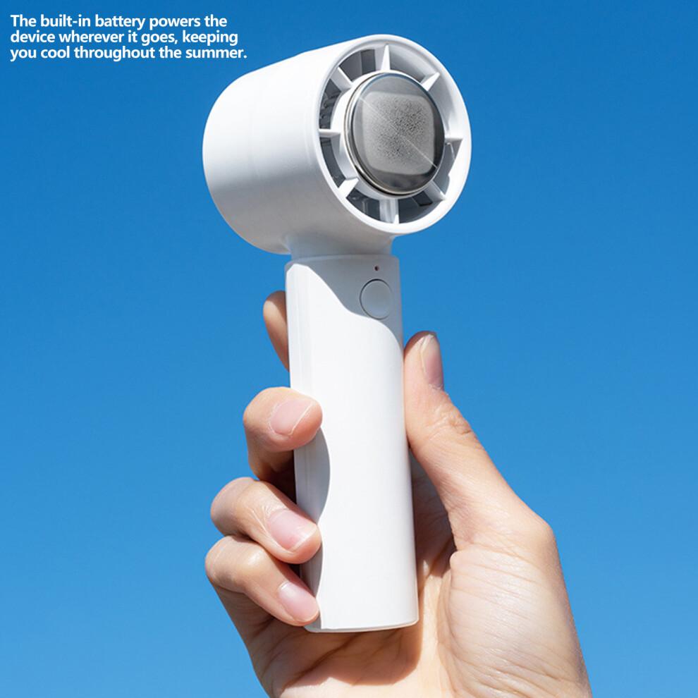 Tragbarer Handventilator 3 Geschwindigkeiten Mini Kühlender Schreibtischventilator Leise-Weiß