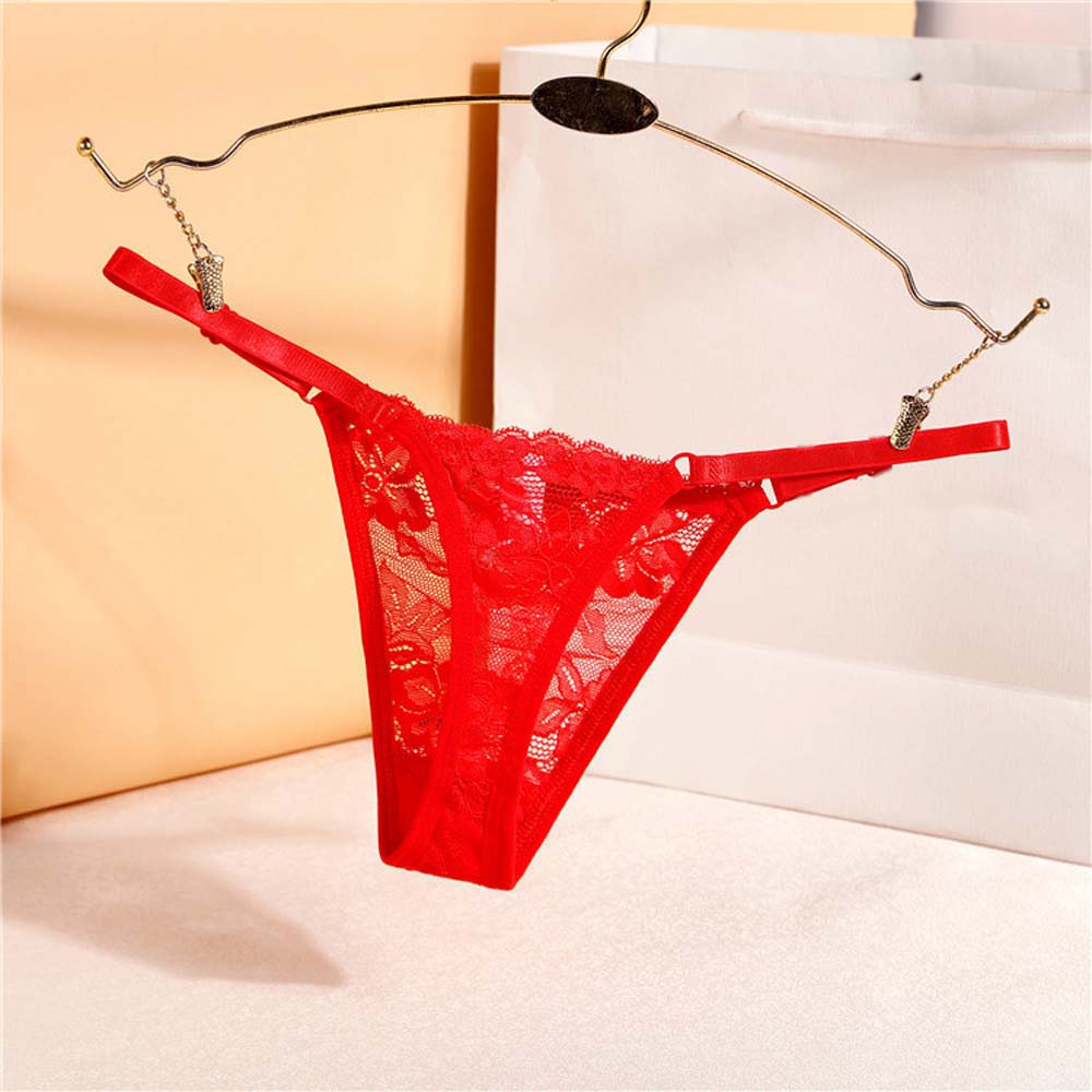 Low-waist G String Underwear Cotton Crotch Lace Panties Women Thong Sexy Briefs Pendant