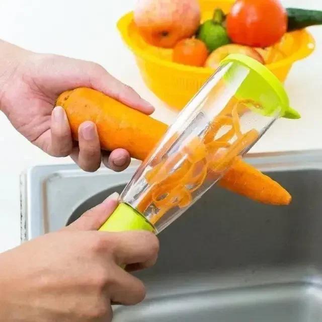 1Piece of Peeler with container Stainless steel blade,Both fruits and vegetables are suitable