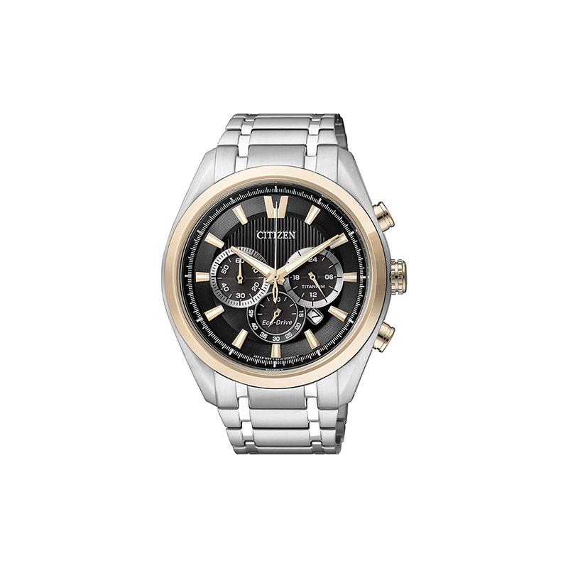 

CITIZEN Eco-Drive Series Waterproof Luminous Casual Solar Quartz Titanium Strap 43mm Men s Watch Black Dial CA4015-54E чорний