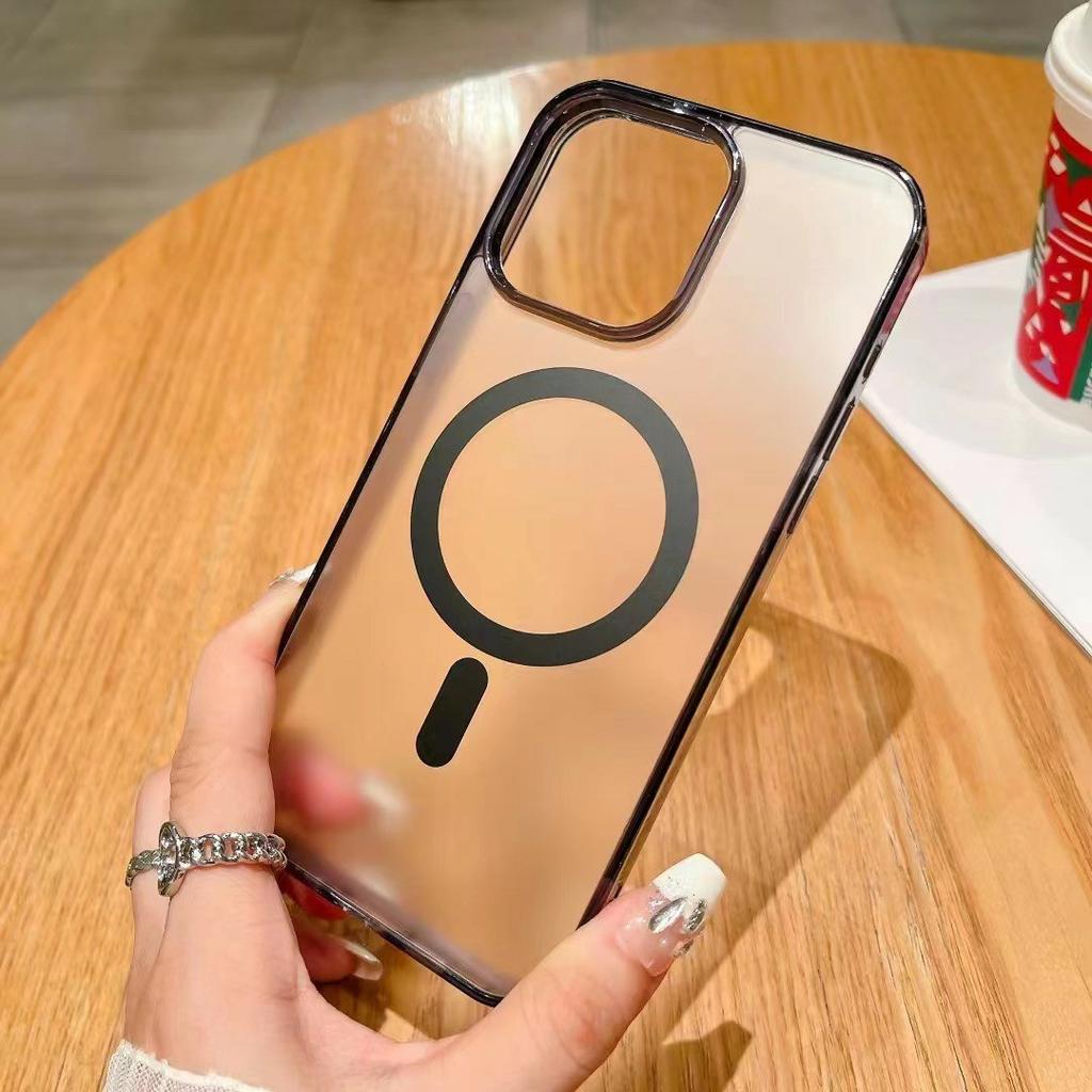 For iPhone 16 Pro Case Compatible with MagSafe Acrylic+TPU Matte Phone Cover