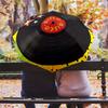 1 Stück Musikplatten Regenschirm Tragbarer Faltregenschirm Eisenrahmen Lochknochenstruktur Outdoor Heimregenschirm A6