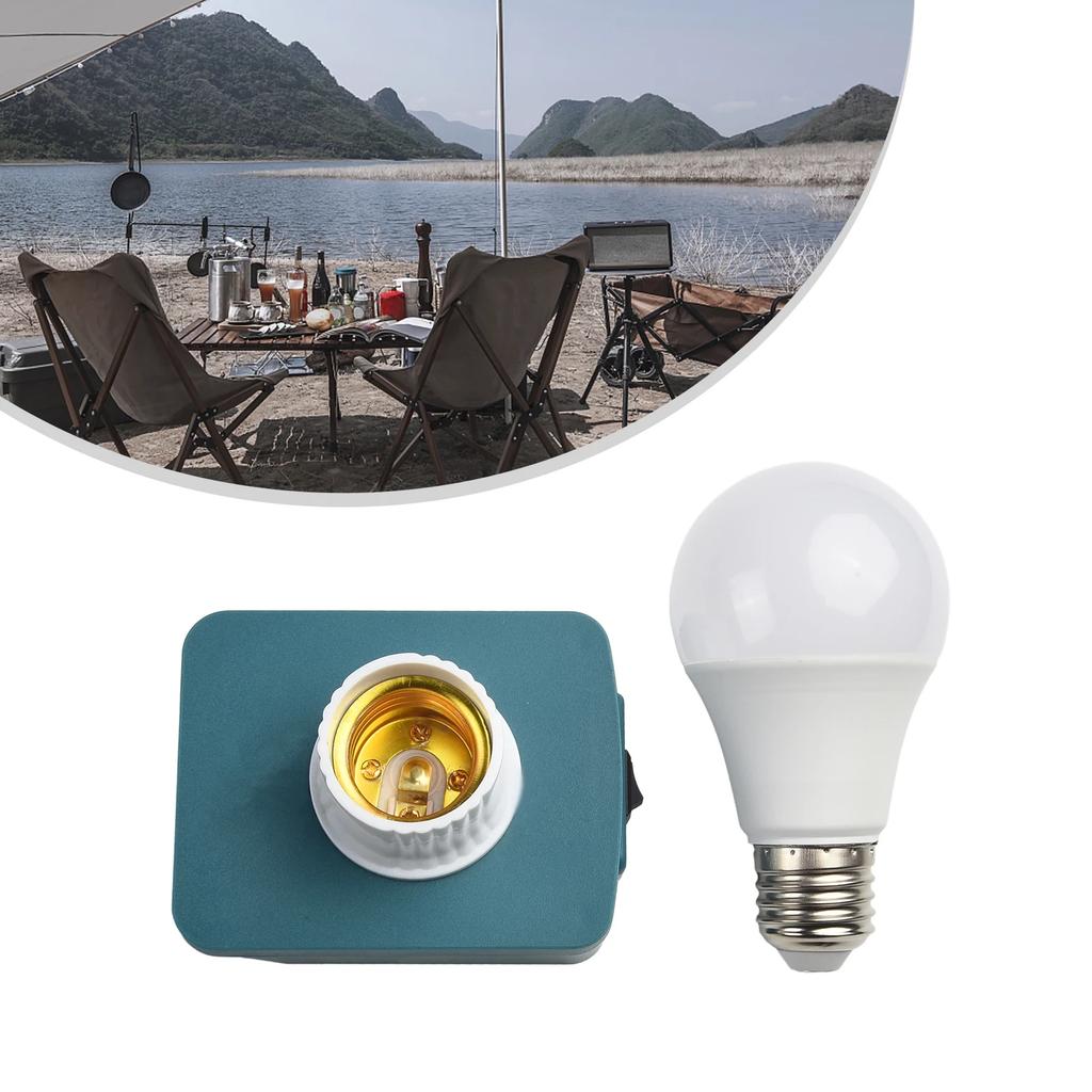 Secure and Dependable Portable LED Work Light with Short Circuit Protection for 18V Series Lithium Battery E27 Bulb Lamp