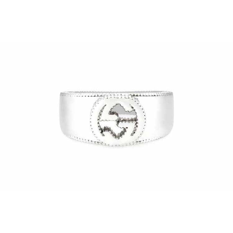 Gucci Interlocking Double G Silver Ring Unisex rings 479228-J8400-8106 10
