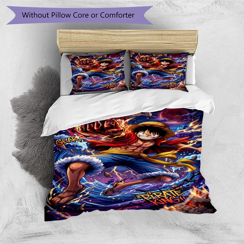 3pcs Duvet Cover Set (1*Duvet Cover + 2*Pillowcase, Without Core), Dragon Ball Print Bedding Set, Bedroom Decor, All‑Season, Gift