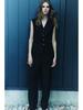 2024 Spring/Summer Women's Sleeveless Button-Up Vest and Casual Pants Set - High-End European and American Style