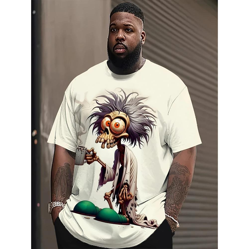 Funny Animal Pattern 3D Print T-shirts Cosplay Daily Casual Sports Round Neck Short Sleeved Men's T-shirts