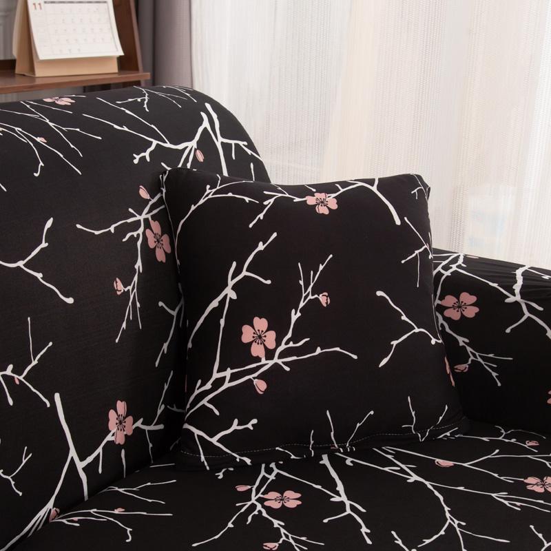 Narzuta na sofę z nadrukiem do salonu w kształcie litery L szezlong narzuta na sofę Home Decor 1/2/3/4 siedzenia zdejmowane