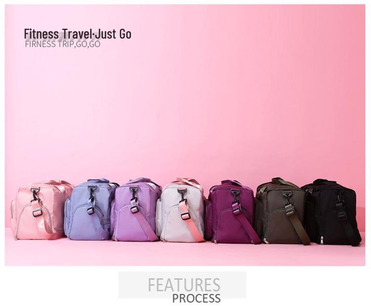 Large Capacity Fitness Bag with Wet/Dry Shoe Compartment, Oxford Cloth, Custom Logo Available.