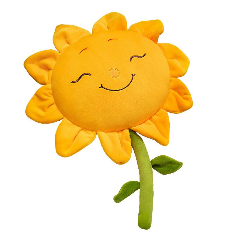 New Creative Sunflower Doll Plush Toy Cute Sunflower Pillow Living Room Decoration Ornament Sofa Cushion