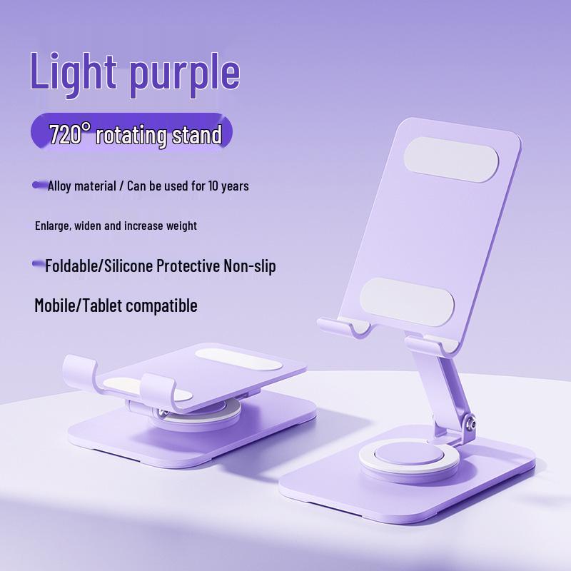 

Macaron-Colored Rotating Phone & Tablet Stand - Foldable, Portable, Desktop Holder
