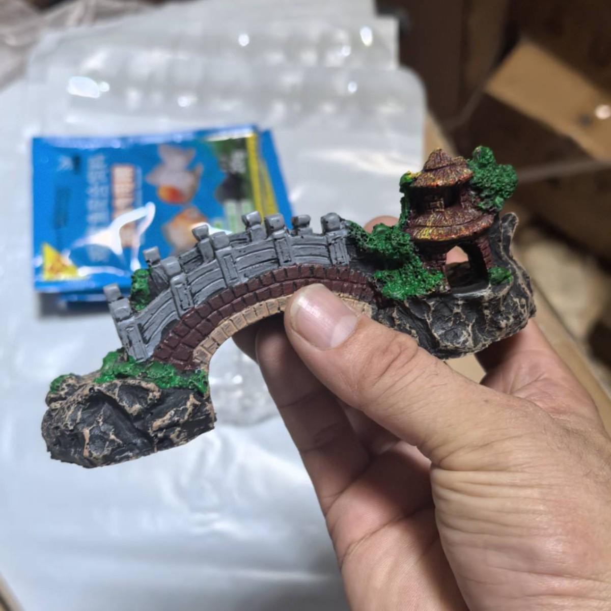 

Винтажное китайское каменное мостовое украшение: Ретро поделка из зеленого песчаника для декора дома и сада 10*4*4.5CM