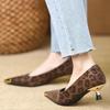 Fashion 2025 Autumn New French Temperament High Heels Shallow Slip-on Single Shoes