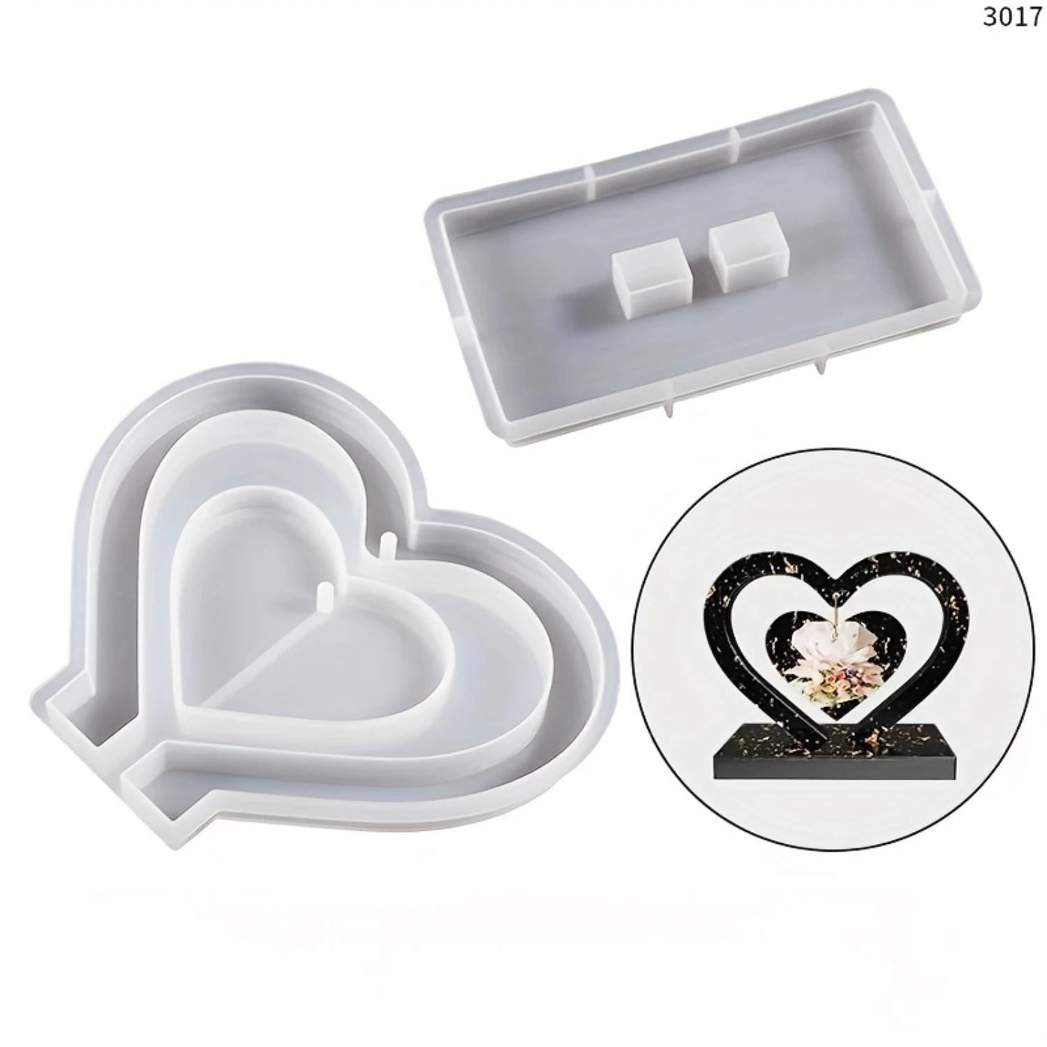 

2026 Latest Models 1Pcs Silicone Heart Mold for Anniversaries Easy to Use Lofor Perfect Gift Decoration Ideal for Couple Photos