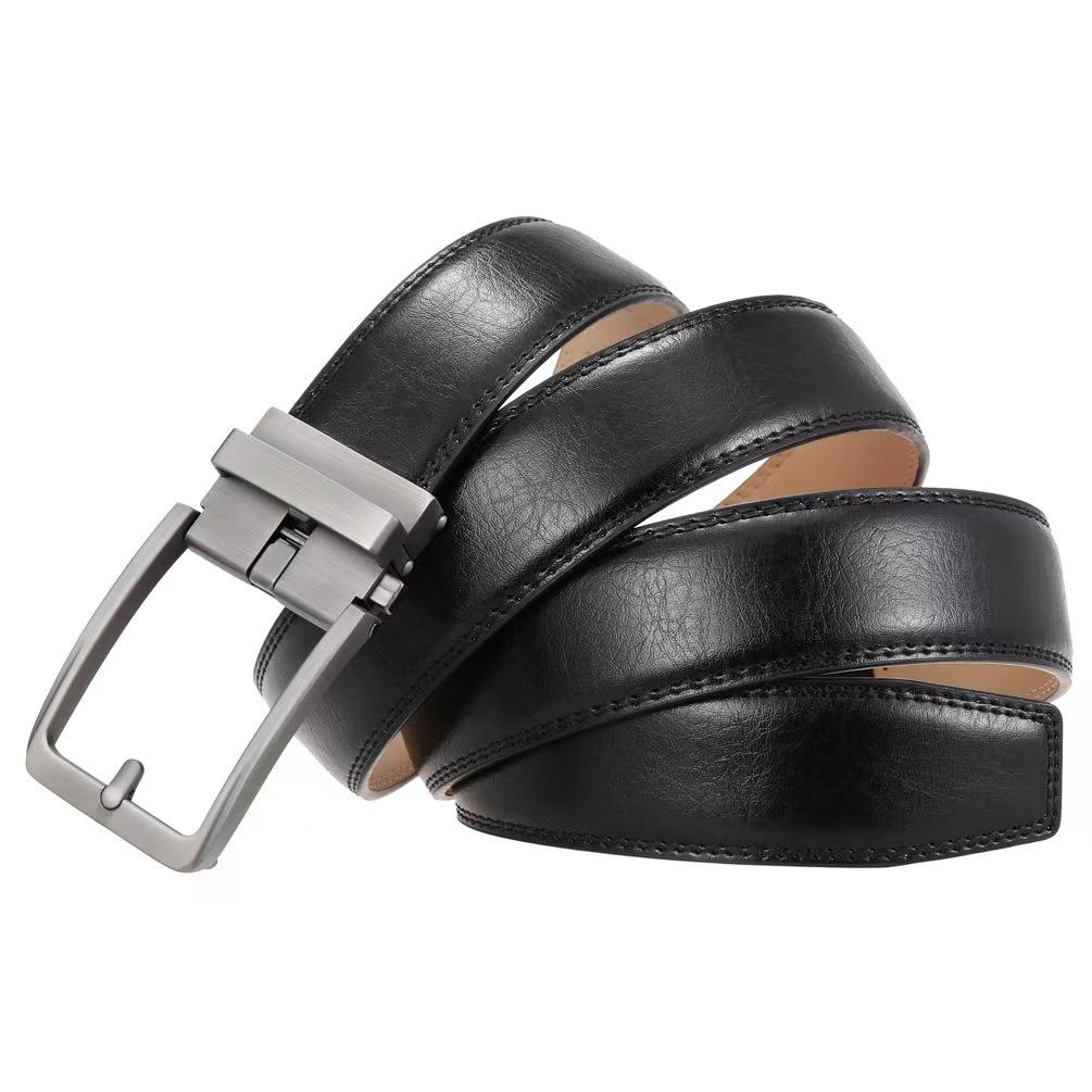 Business leather fashion casual men's cowhide belt automatic buckle belt, cowhide belt
