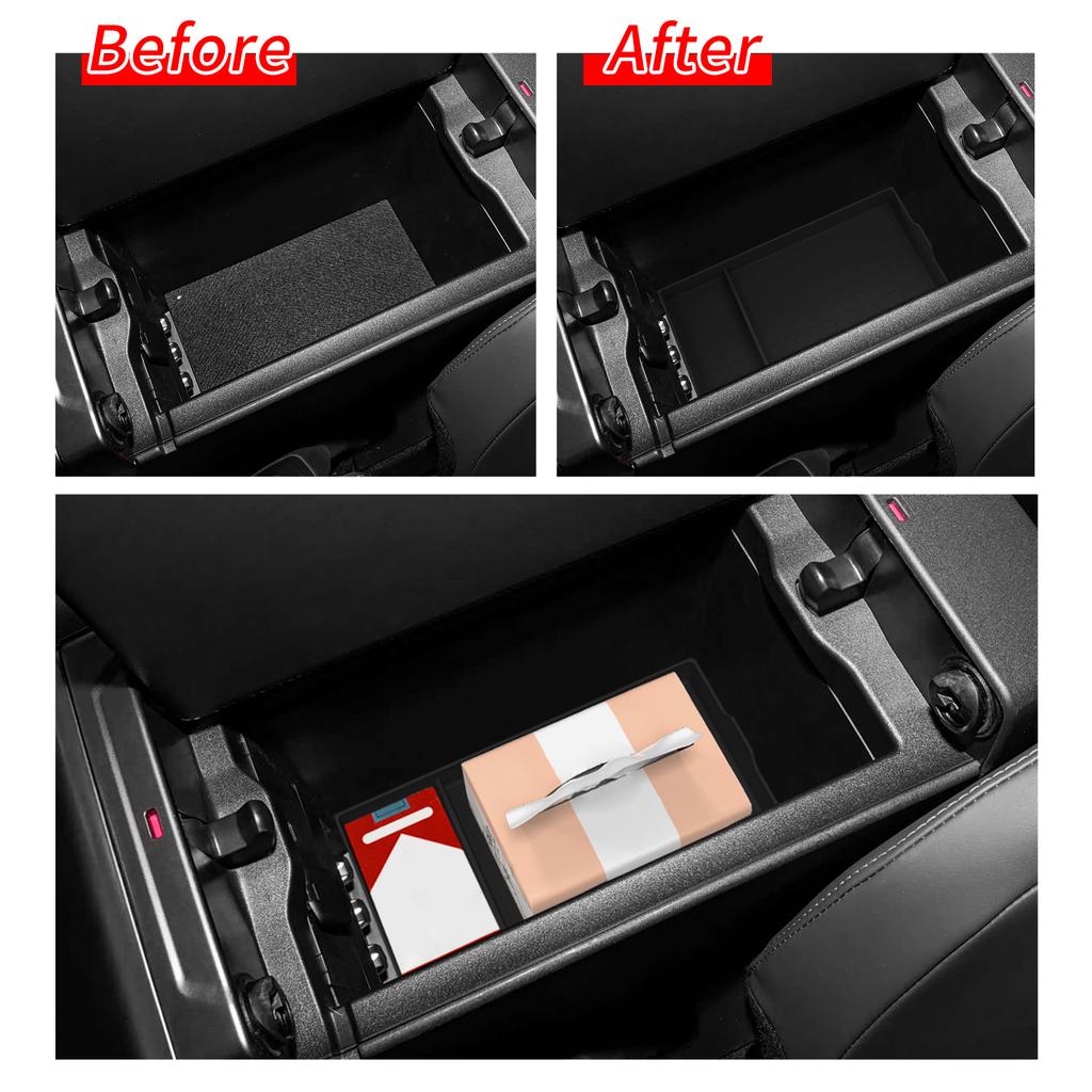 for Toyota RAV4 2026 Center Console Armrest Lower Organizer Tray Car Storage Box Silicone Interior Accessories Tidying