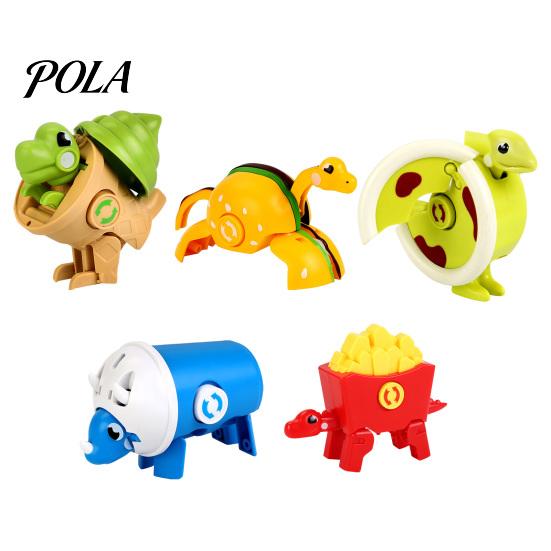 Transformable Dino Toy Food Transforming Dinosaur Fidget Toy, Stress Relief Fast Shape Spinner, Decompression for Kids Adults Children Spinner