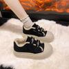 Velcro Sports Board Shoes Women's 2025 Autumn and Winter New Versatile Thick-soled Lightweight Casual Moral Training Shoes Velvet Bread Shoes