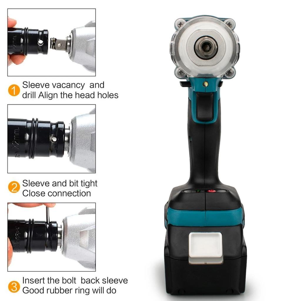 18V Cordless Electric Screwdriver Speed Brushless Impact Wrench Rechargable Drill Driver LED Light For Makita Battery Pin