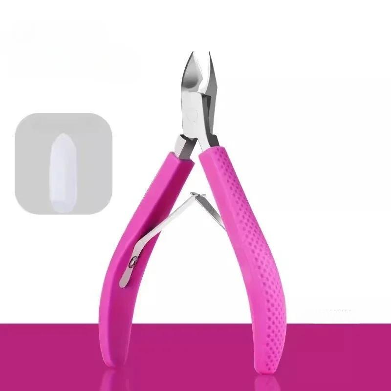 New nail cuticle scissors manicure remover dead leather pliers stainless steel cuticle cuticle cuticle nail cuticle silicone han розы красного