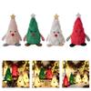 No Cord Needed Plush Christmas Tree Decors with Gentle Light Kids Room Holiday Decoration for Night Ambiances