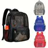 Heavy Duty Mesh Beach Backpack - Lightweight Breathable Travel Bag for Swimming, Vacation | Adjustable Straps & Water-Resistant