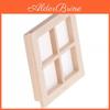 Wooden Dollhouse Diy Miniature Door And Window Set For Crafting And Home Decoration