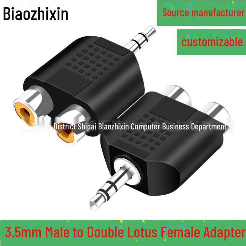 

Аудиоадаптер 3,5 мм на два RCA для компьютера/колонок/телевизора 3.5 revolutions dual lotus female audio head