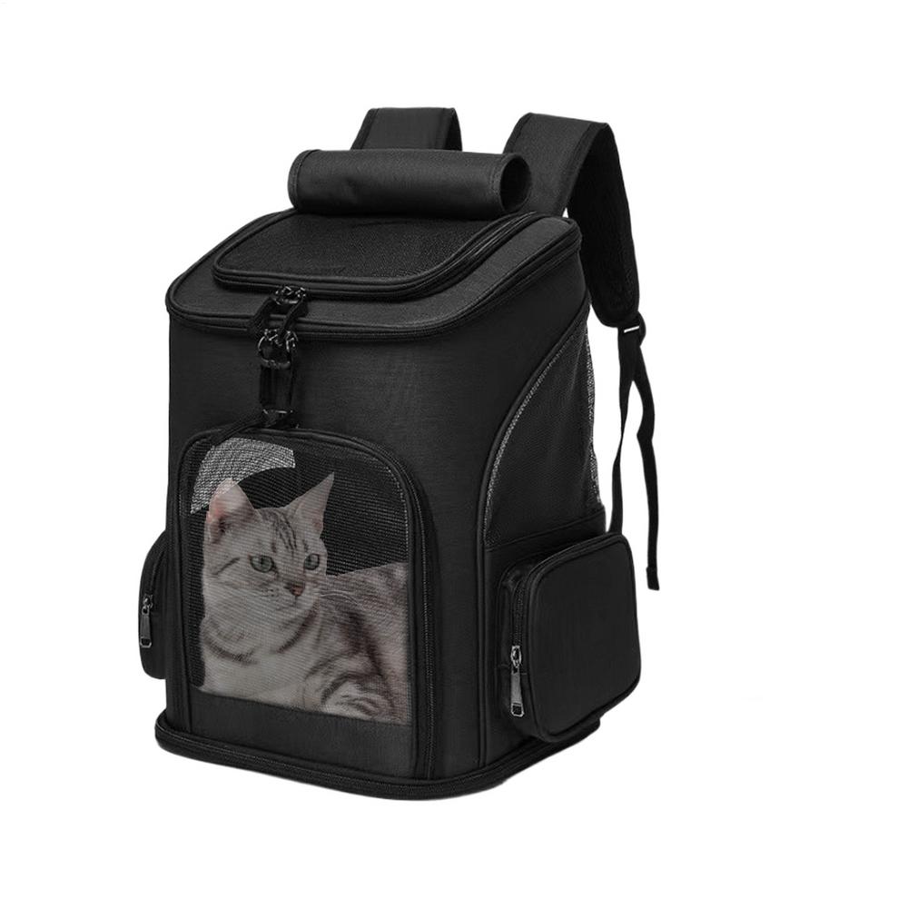 Cat Travel Carrier Portable Expandable Soft-Sided Puppy Carrier Breathable Pet Backpacks For Car Flight Vet Visit Grooming