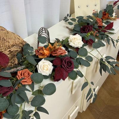 Artificial Eucalyptus LeavesWillow Leaves Flowers Rattan Autumn Home Dining Table Wedding Decoration