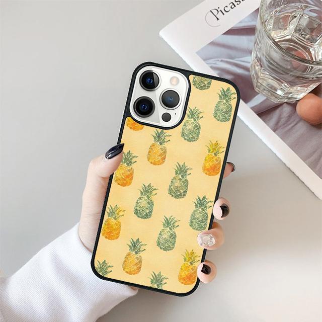 Summer Fruit Pineapple Phone Case For iPhone 17 Air 16 Pro Max 15 14 Plus 12 13 Soft Bumper Shell Cover Coque