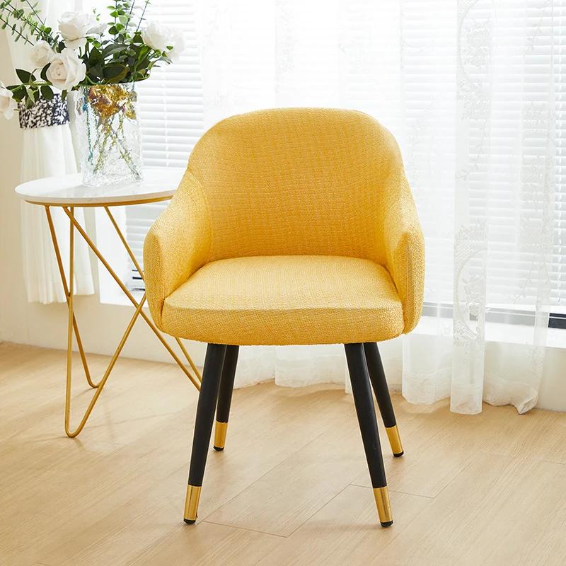 1/2/4/6pcs Chenille Fabric Chair Cover Elastic High Arm Chair Covers Seat Case Dining Room Armchair Protector for Office Wedding