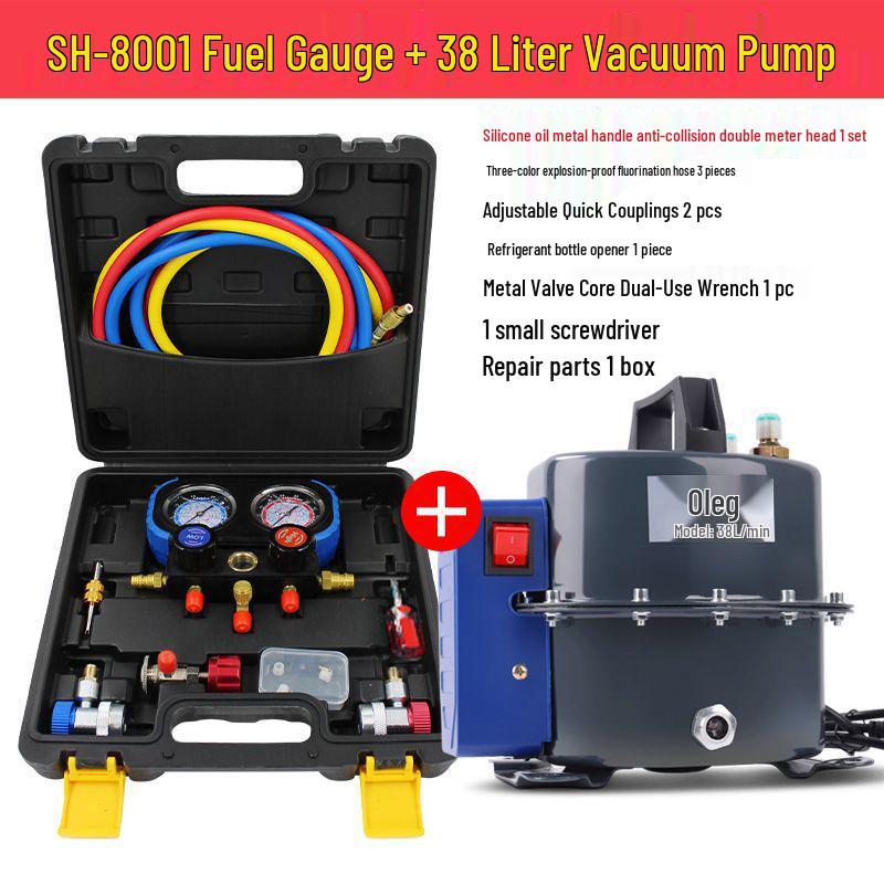 Dual-Use Automotive A/C Vacuum Pump for Evacuation, Pressurization & Leak Detection