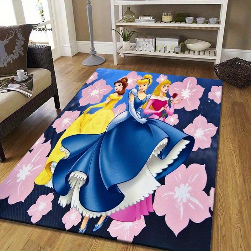 

1pc Disney Princess Pattern Area Rug Soft Flannel Floor Mat for Living Room, Bedroom, Kitchen, Sofa Coffee Table Floor Mat, Machine Washable 60cm by 90cm