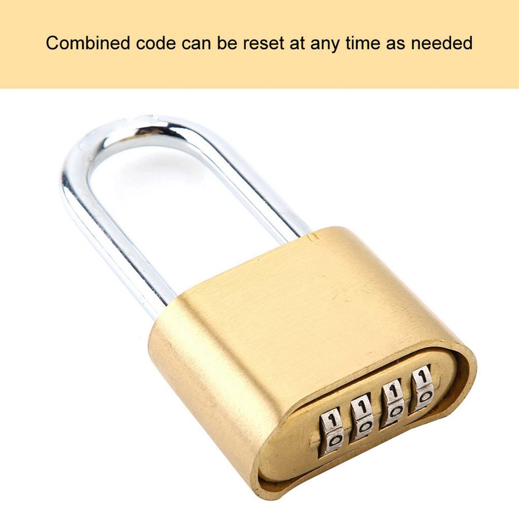 Venkovní zámek 4místný kombinační kód Dlouhý zámek Vodotěsný mosazný