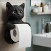 Dog Toilet Paper Holder Wall Mount Resin Shark Roll Paper Organizer Bathroom Kitchen Paper Towel Tissue Dispenser Decoration