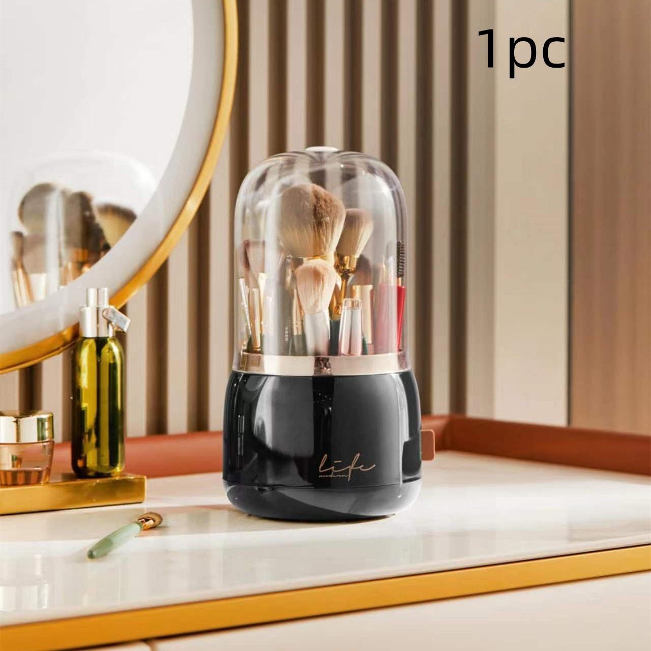 1Pc/Multifunctional Rotating Makeup Brush Storage Box Desktop Vanity Lipstick Eyeshadow Storage Rack Storage Tube