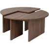 Coffee Table - MOIRA - Round - Walnut - 90 X 90 X 41 Cm