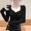 French Style Sleeveless V Neck T Shirt With Embroidery For Women Casual Wear