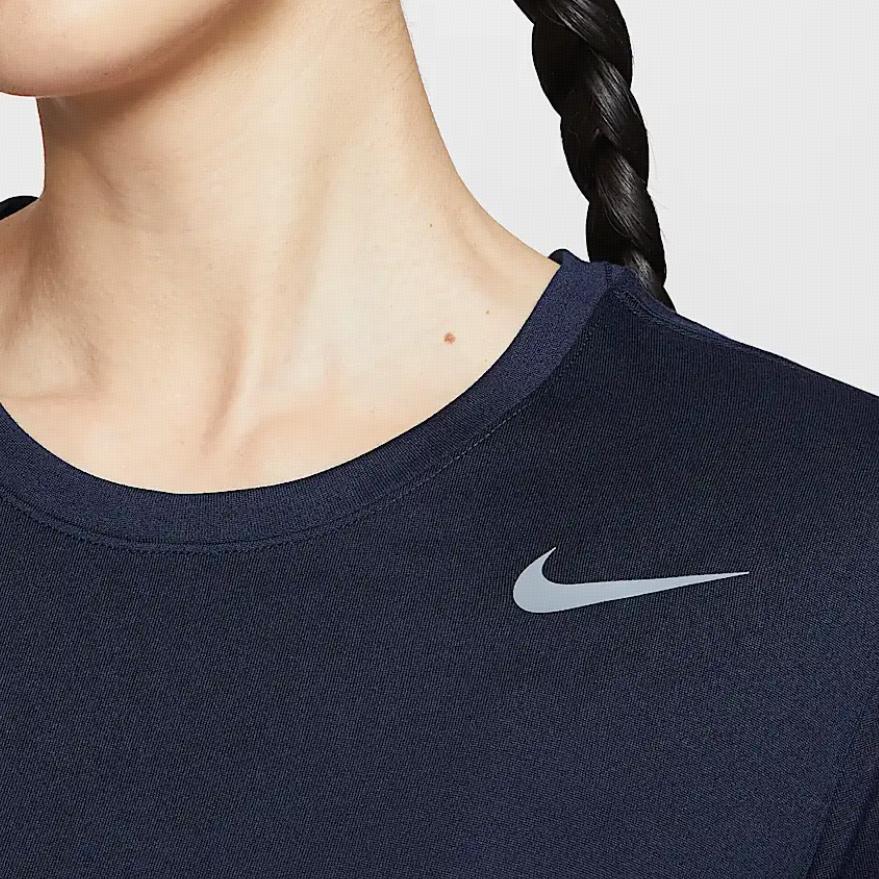 Nike Dri-Fit Team Legend Quick-Dry Comfortable Crew Neck Short Sleeve T-Shirt Women T-Shirts Obsidian IB8899-451