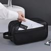 Doppellagige Kulturtasche für Herren PU-Leder Reise Wasch-Organizer Dopp-Kit Wasserabweisend Rasier Kosmetik Tasche Aufbewahrung