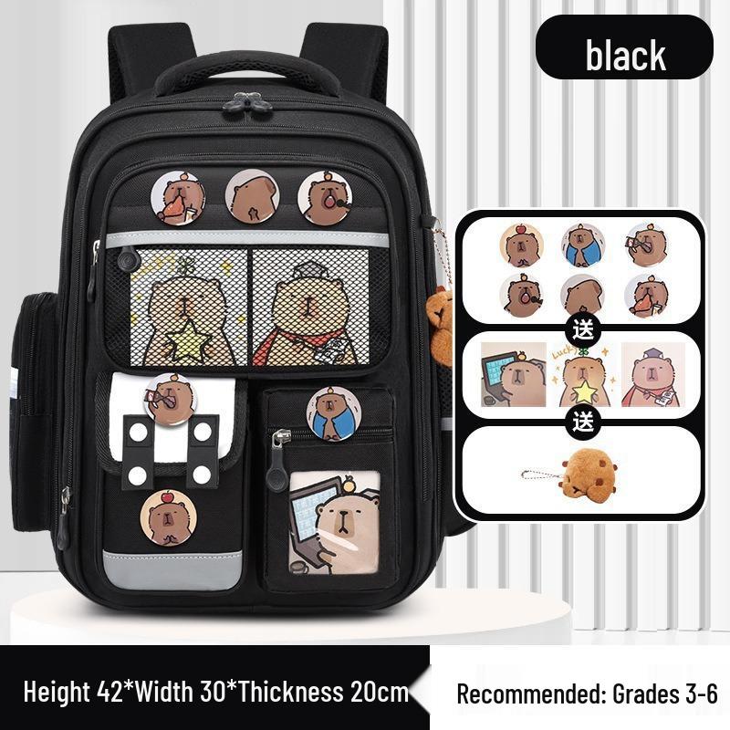 Kuromi Kids' School Backpack: Large Capacity, Spine Protection, Ages 6-12, Grades 1-6