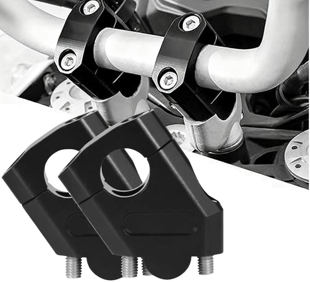 22mm Motorcycle Handlebar Raises Handlebar Motorcycle Post Bar Back Spacer Universal Motorcycle Accessory Risers, Position, Kit, (22mm, Black)