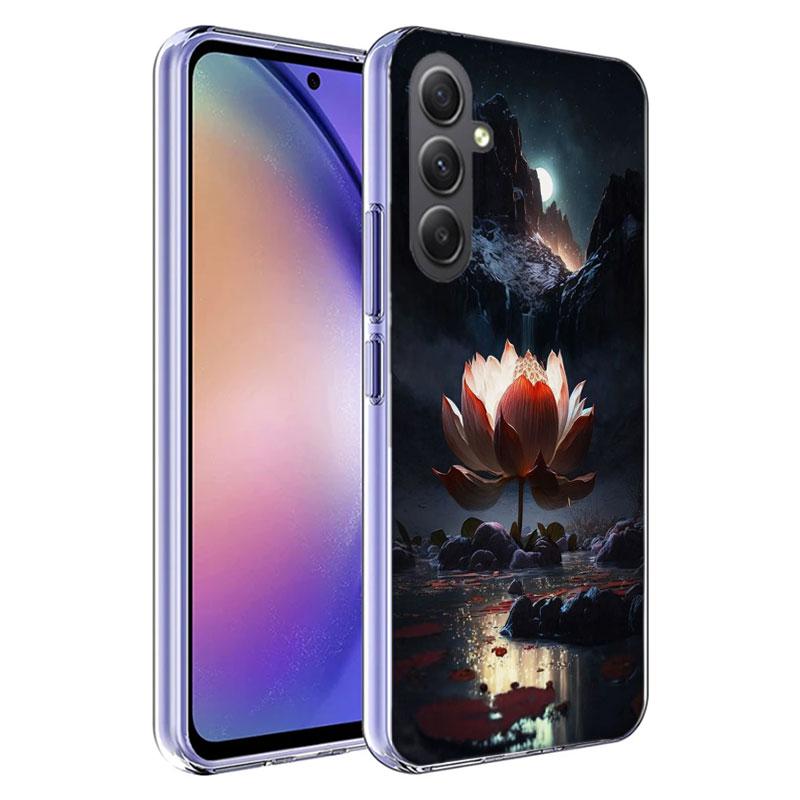 Buddhist Fire Lotus Phone Case for Samsung A16 A26 A36 A56 A17 A37 A57 A07 A06 A02S A03 A04S A05S Galaxy Note 20 10 A50S A71 A51