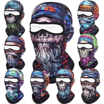 New Fashion Beard Skull Balaclava Ski Mask Motorcycle Full Face Mask Outdoor Tactical Hood Headwear Mask for Cycling Hunting Fishing