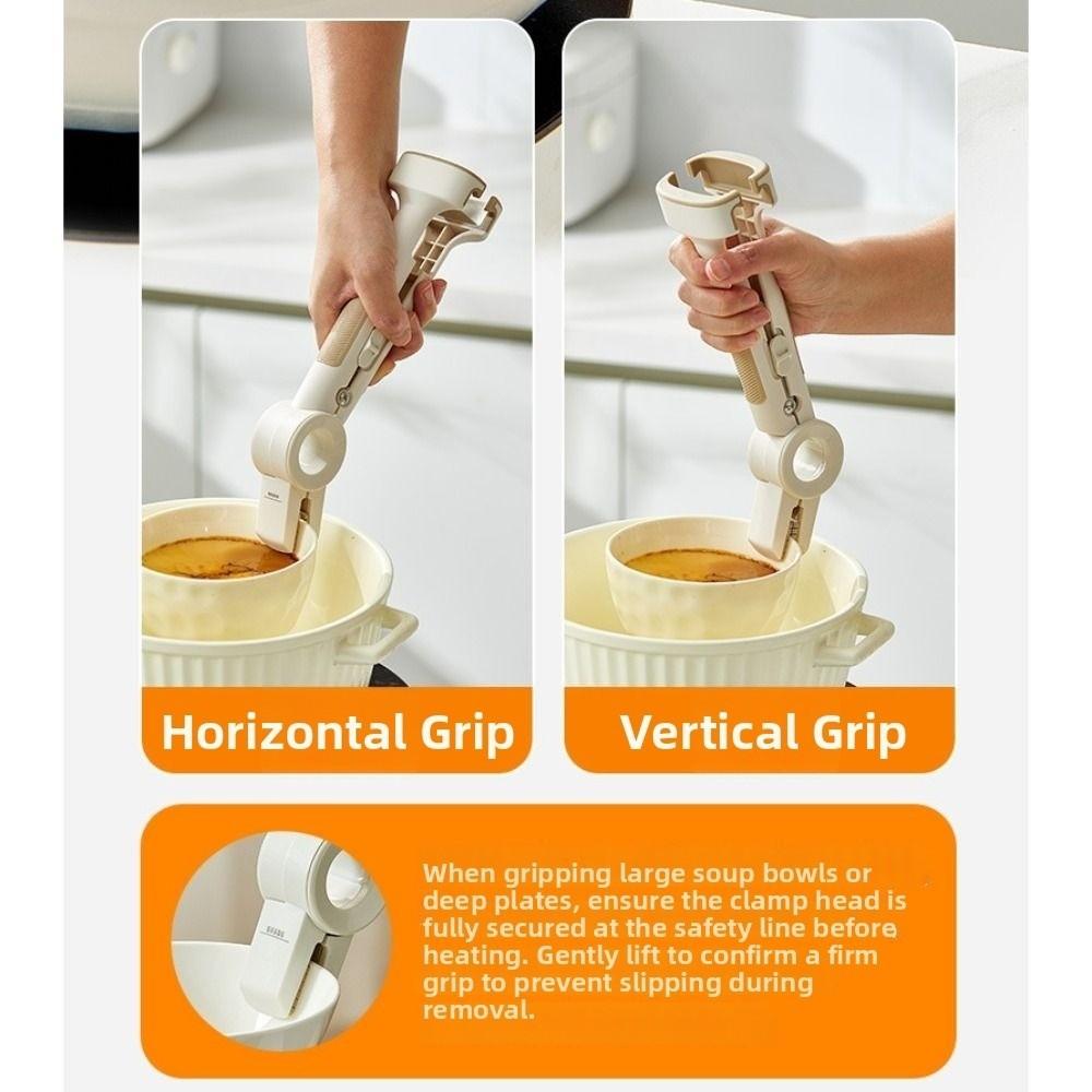 Heat-Resistant Anti-hot Bowl Plate Clips 2in1 Hot Bowl Gripper Dish Lifter Clamp  Kitchen Use