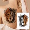 Grande tigre tatuaggio temporaneo per donne uomini bambini ragazze acquerello leopardo leone adesivo tatuaggio falso usa e getta tatuaggi wasit forniture