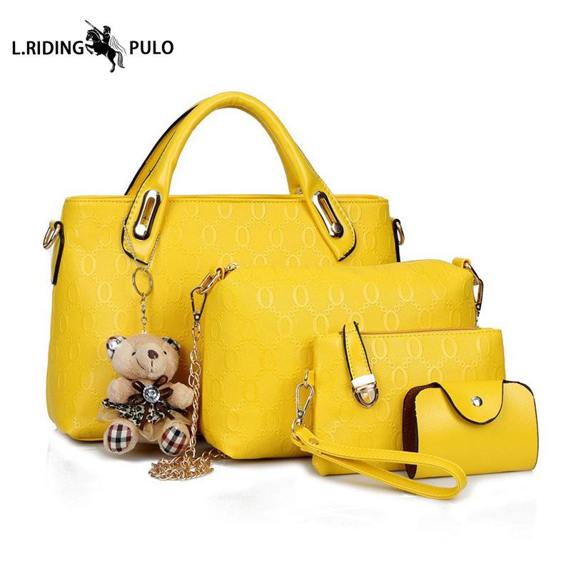 Stilvolle und lässige Schultertasche mit Bärenmuster für Mutter und Kind, Umhängetasche für Pendler, Handtasche für Damen mit großem Fassungsvermögen